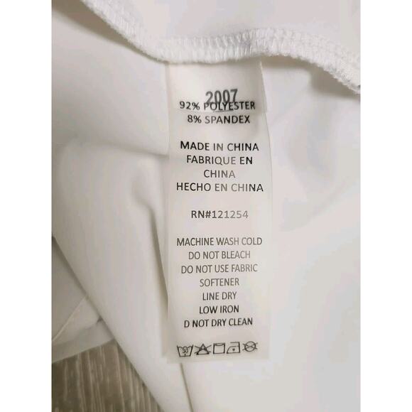 Jofit Women's  golf Mandarin Collar Shirt Long Sleeve White Size Large EUC - Picture 7 of 7